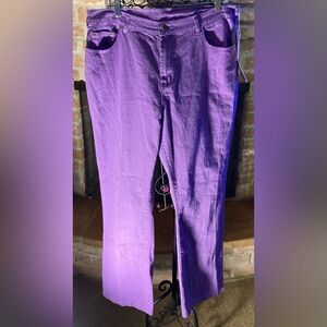 DG2 by Diane Gilman Vibrant Purple Boot Cut Jeans